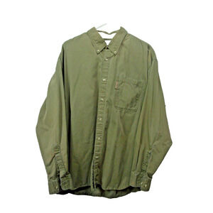Columbia Classic Lng Slv Shirt Mens XL Rugged Durable Outdoors Olive Green